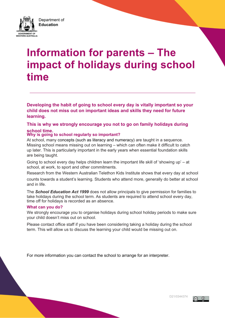 School Hours – Hillarys Primary School
